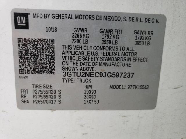 3GTU2NEC9JG597237 GMC Sierra K1500 Slt