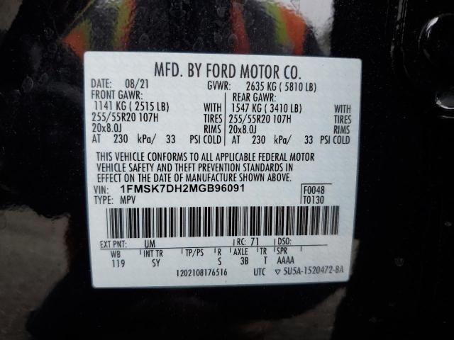 1FMSK7DH2MGB96091 Ford EXPLORER XLT