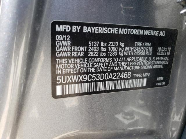 5UXWX9C53D0A22468 2013 BMW X3, photo no. 14