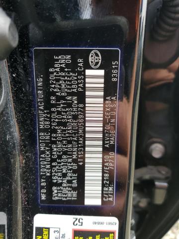4T1S31AK3MU569778 Toyota CAMRY SE