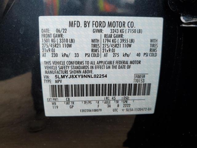 2022 LINCOLN AVIATOR GR 5LMYJ8XY9NNL02254