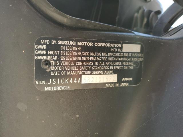 2008 SUZUKI AN400 - JS1CK44A682101572