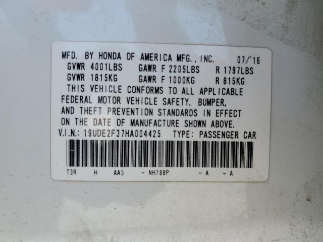 19UDE2F37HA004425 Acura Ilx Base Watch Plus