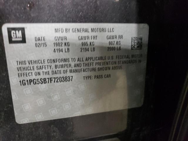 2015 CHEVROLET CRUZE LTZ - 1G1PG5SB7F7203837