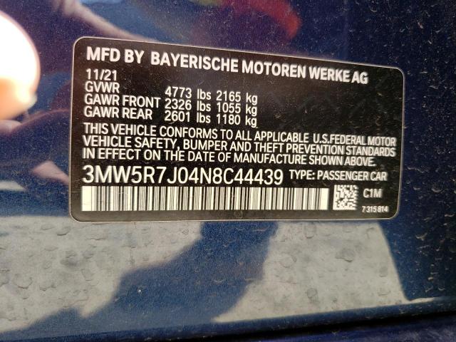2022 BMW 330XI - 3MW5R7J04N8C44439