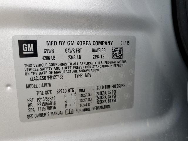 KL4CJCSB7FB127135 Buick Encore
