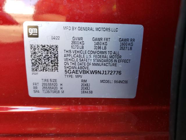 5GAEVBKW9NJ172776 Buick Enclave Premium