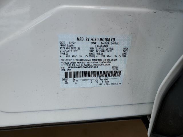 2FMPK4K90NBA98573 Ford Edge Titanium