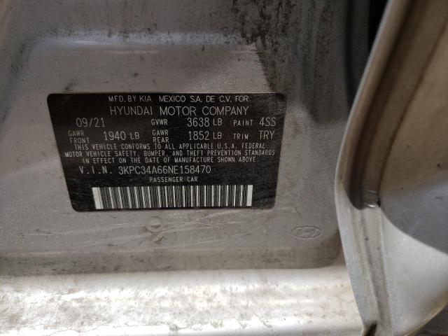 2022 HYUNDAI ACCENT LIM - 3KPC34A66NE158470