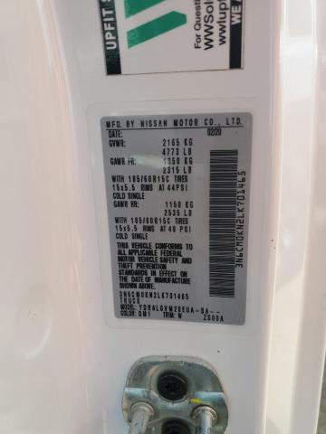 3N6CM0KN2LK701465 Nissan NV200 2.5S