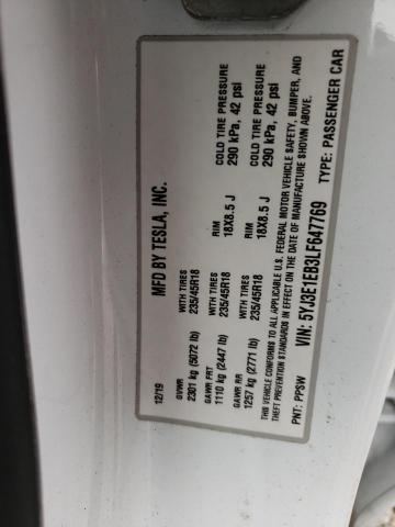 5YJ3E1EB3LF647769 Tesla MODEL 3