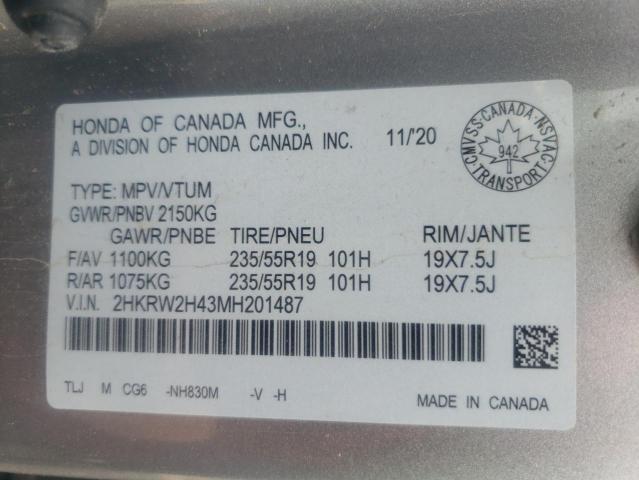 2021 HONDA CR-V SPORT - 2HKRW2H43MH201487