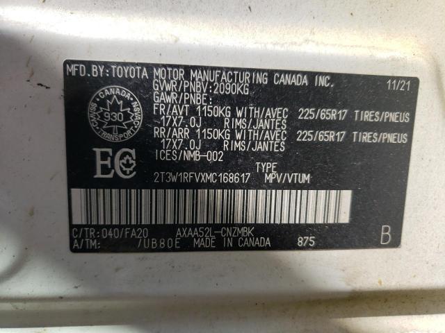 2021 TOYOTA RAV4 XLE - 2T3W1RFVXMC168617