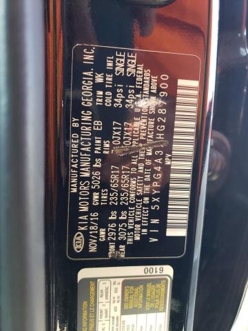 5XYPG4A3XHG287900 KIA SORENTO LX