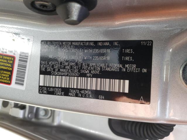 VIN 5TDKDRAH9PS006067 2023 Toyota Highlander, L no.13