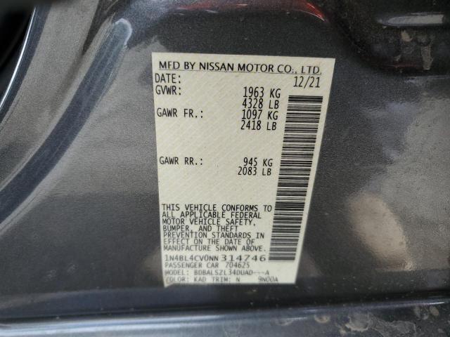 1N4BL4CV0NN314746 Nissan ALTIMA SR