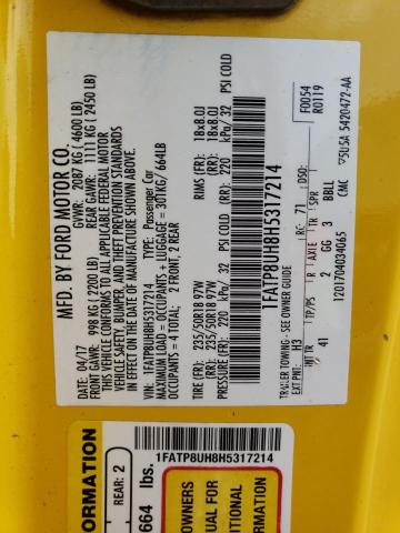 1FATP8UH8H5317214 Ford MUSTANG