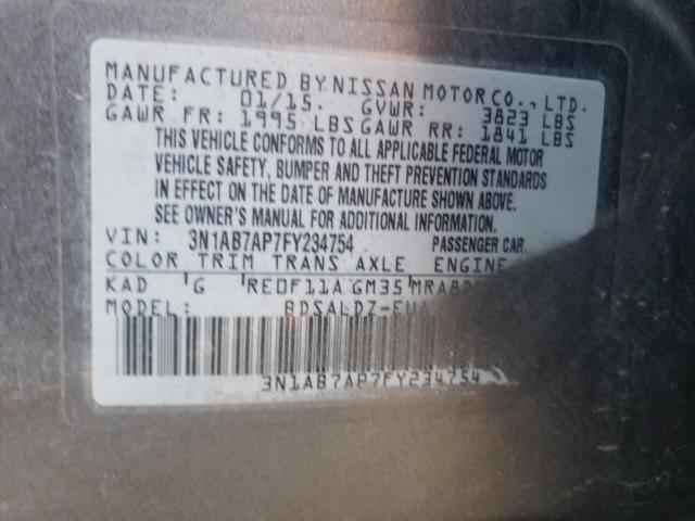 3N1AB7AP7FY234754 Nissan SENTRA S