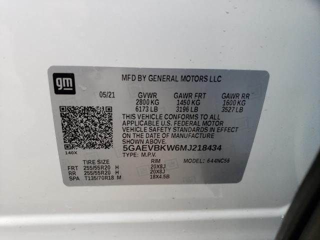 2021 BUICK ENCLAVE PR - 5GAEVBKW6MJ218434