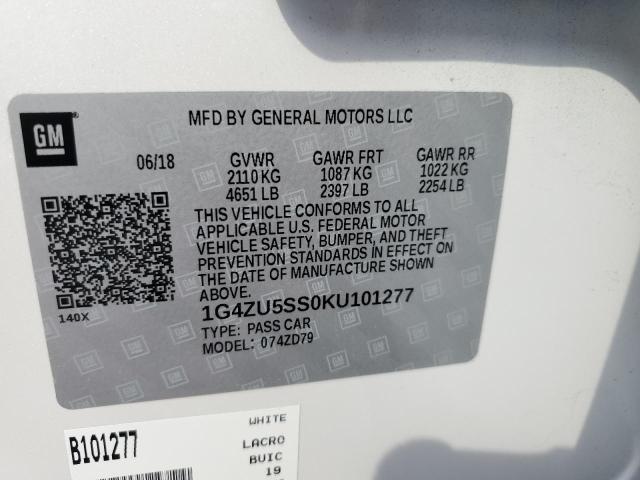 2019 BUICK LACROSSE A - 1G4ZU5SS0KU101277