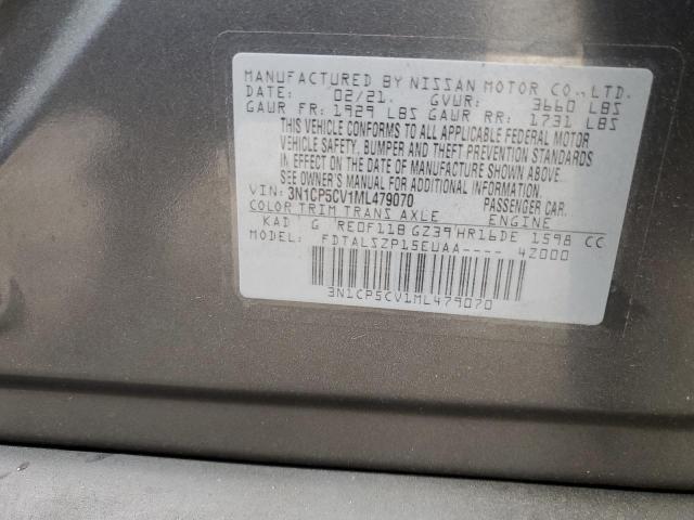 3N1CP5CV1ML479070 Nissan KICKS SV