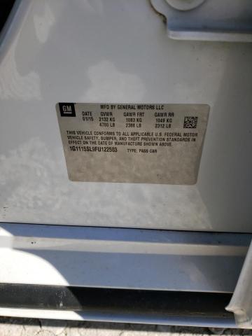 2015 Chevrolet Impala Lt VIN: 1G1115SL9FU122503 Lot: 50406863