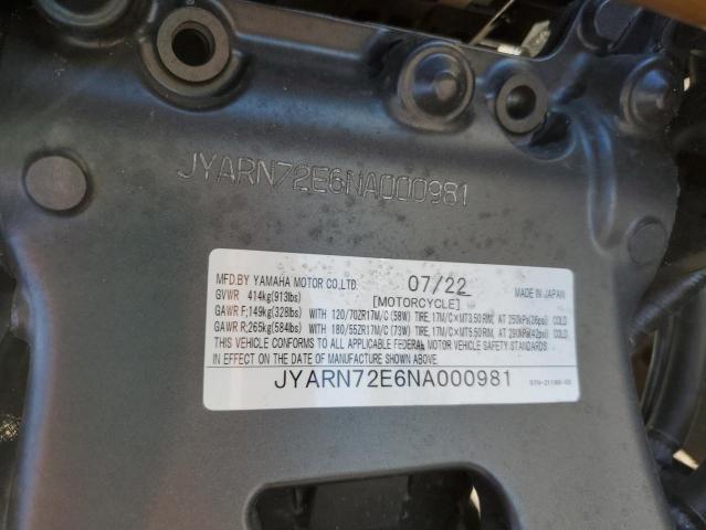 2022 YAMAHA MT09 D - JYARN72E6NA000981