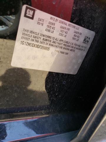 2016 CHEVROLET MALIBU PRE - 1G1ZH5SX0GF299805