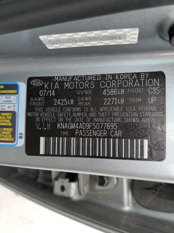 KNAGM4AD9F5077695 KIA OPTIMA HYBRID