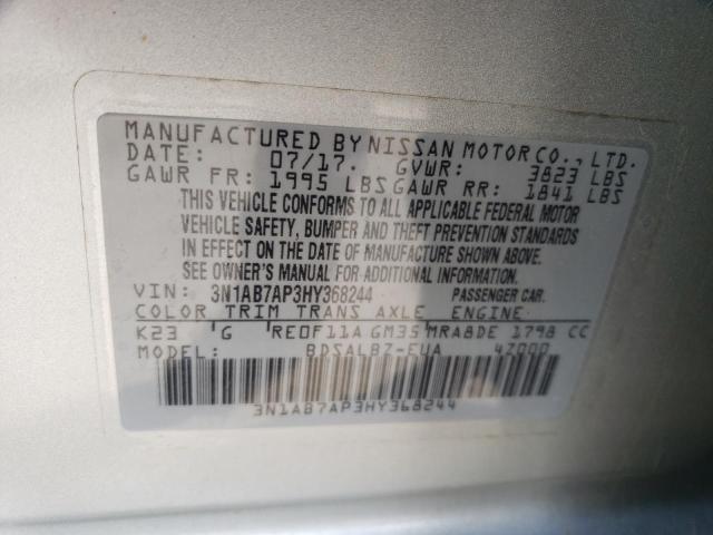 3N1AB7AP3HY368244 Nissan SENTRA S