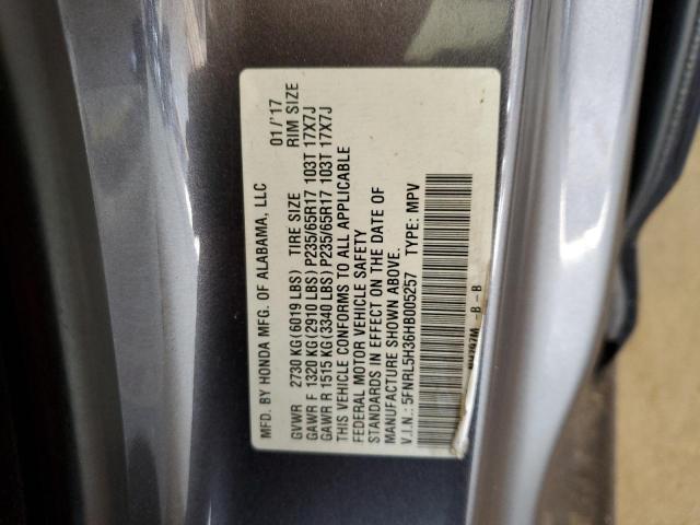 2017 HONDA ODYSSEY SE - 5FNRL5H36HB005257