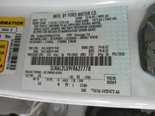 3LN6L2LU9FR627778 Lincoln MKZ HYBRID
