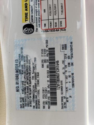 2007 Ford Mustang VIN: 1ZVFT80N075341646 Lot: 50760203