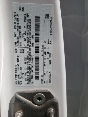 1FMCU0F70KUA41970 Ford ESCAPE S