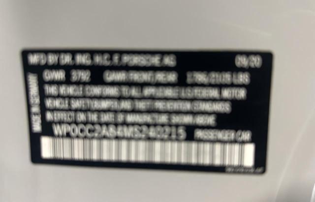 2021 PORSCHE BOXSTERS/S - WP0CC2A84MS240215