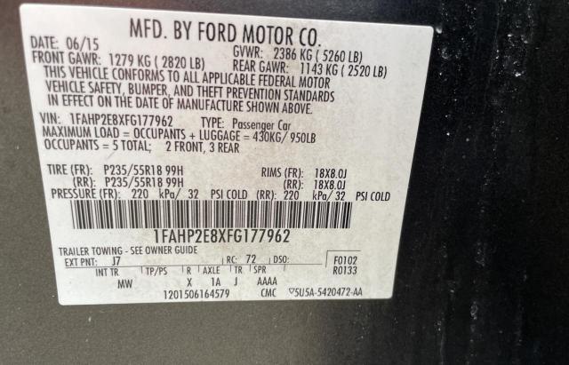 1FAHP2E8XFG177962 Ford TAURUS SEL