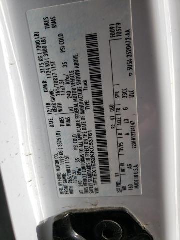 2019 FORD F-150 XL 1FTEX1E52KKC53761