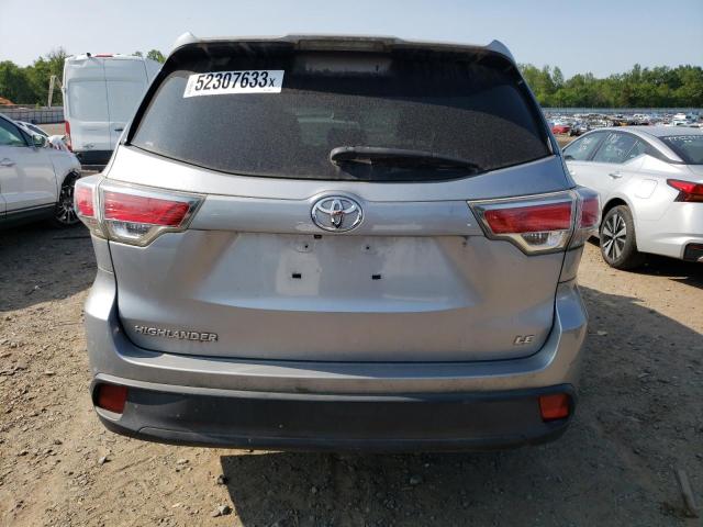 VIN 5TDZARFHXES008374 2014 Toyota Highlander, LE no.6