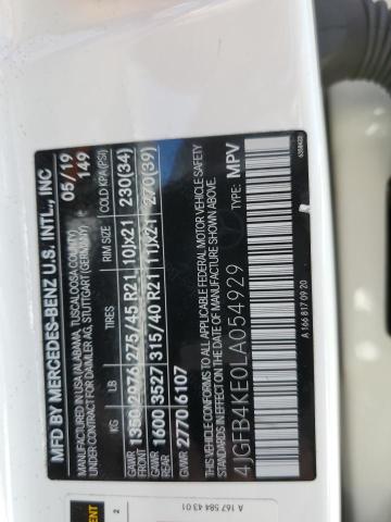 4JGFB4KE0LA054929 Mercedes-Benz Gle 350 4matic