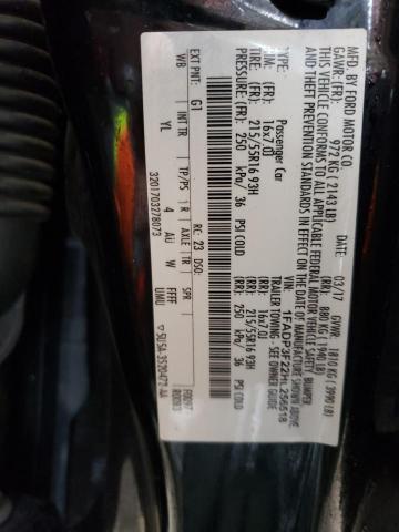 1FADP3F22HL256518 Ford FOCUS SE