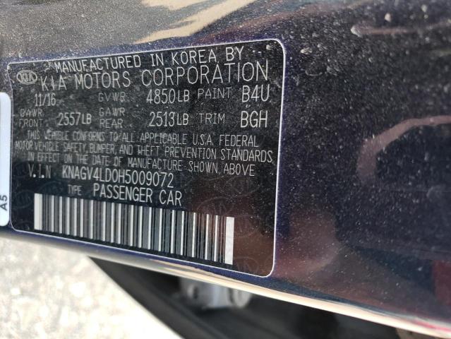 2017 KIA OPTIMA PLU KNAGV4LD0H5009072