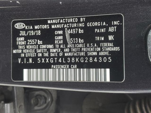5XXGT4L38KG284305 KIA Optima Lx
