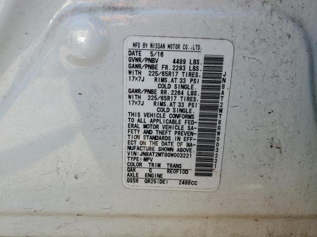 JN8AT2MT8GW003221 Nissan ROGUE S