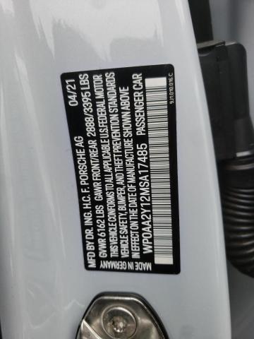 2021 PORSCHE TAYCAN WP0AA2Y12MSA17485