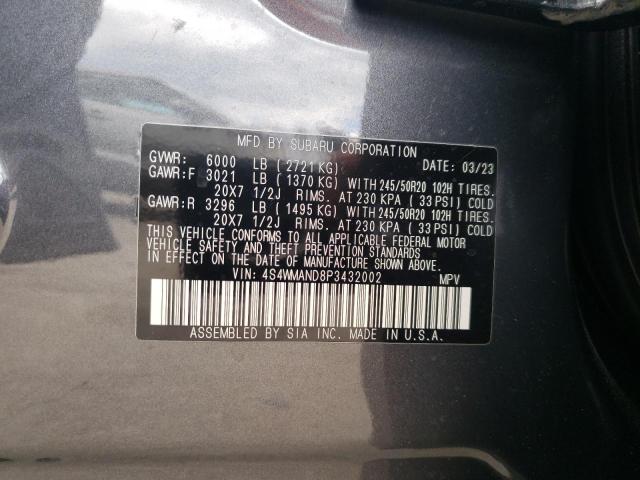 4S4WMAND8P3432002 Subaru Ascent Limited