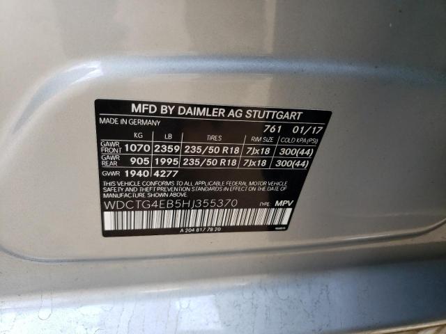 2017 MERCEDES-BENZ GLA 250 - WDCTG4EB5HJ355370