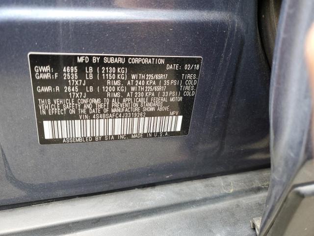 4S4BSAFC4J3319262 Subaru Outback 2.5i Premium