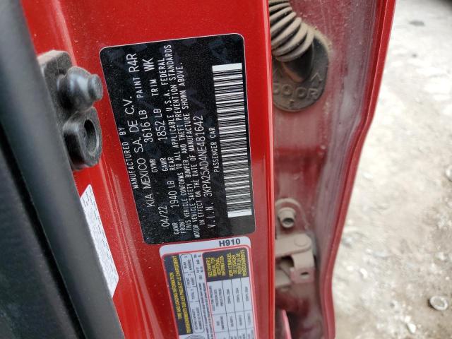 3KPA25AD4NE481642 KIA RIO S