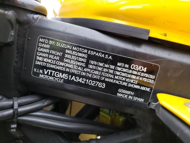 2004 SUZUKI GS500 FK - VTTGM51A342102763