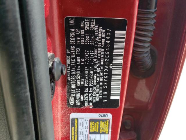 5XYKTDA62EG454407 KIA SORENTO LX